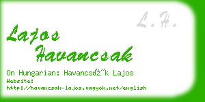 lajos havancsak business card